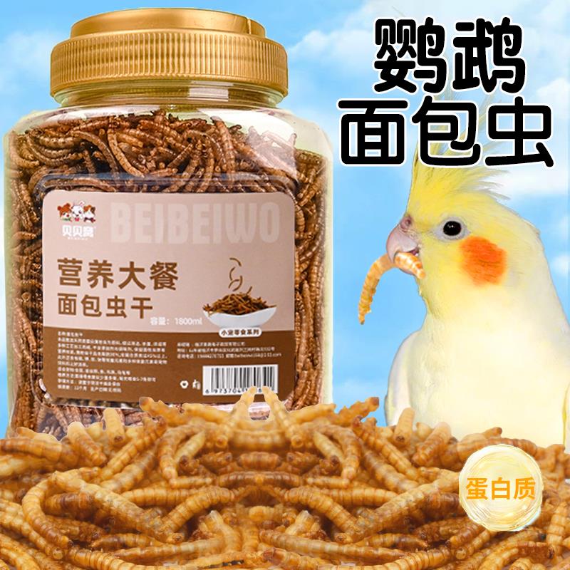 鹦鹉面包虫干奖励零食八哥吃的虫子虎皮玄凤小太阳专用鸟粮食饲料