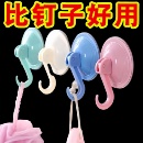 圆球吸盘挂钩免打孔强力承重家用厨房浴室门后多巴胺真空无痕粘钩
