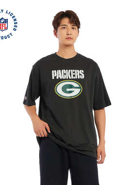 NFL美橄官方包装工球队服黑色美式运动印花情侣百搭款纯棉短袖T恤