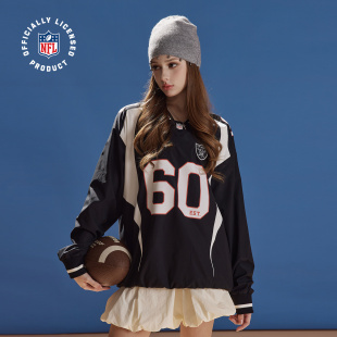 T恤 运动训练jersey球衣速干印花长袖 NFL美橄超级碗突袭者队 美式