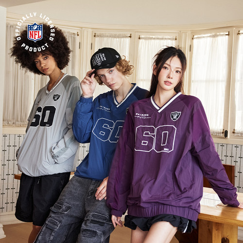 官方撞色美式复古宽松V领马甲