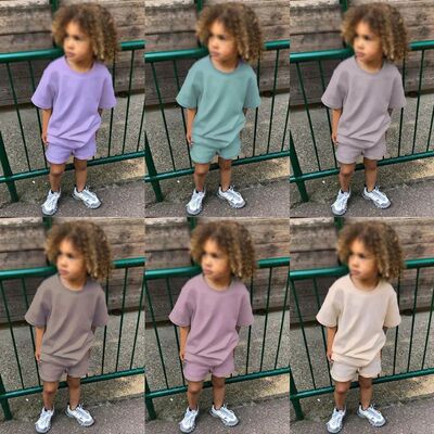 Summer 2pcs Kids Clothes Sets Children Sports Style Tracksui