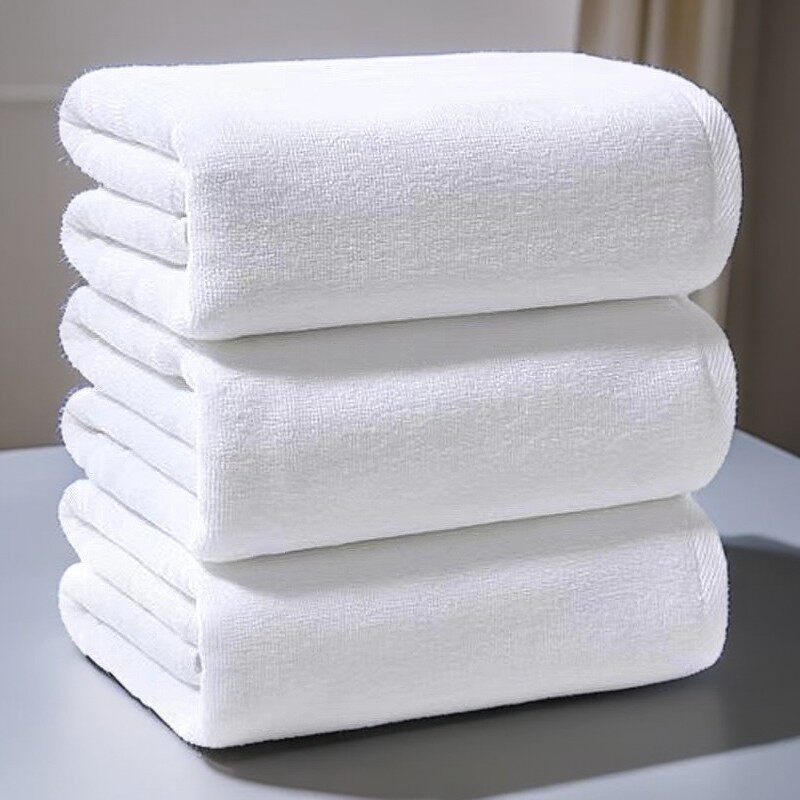 高档全棉五星级酒店浴巾加厚加大宾馆纯棉浴巾白色洗澡巾吸水浴巾