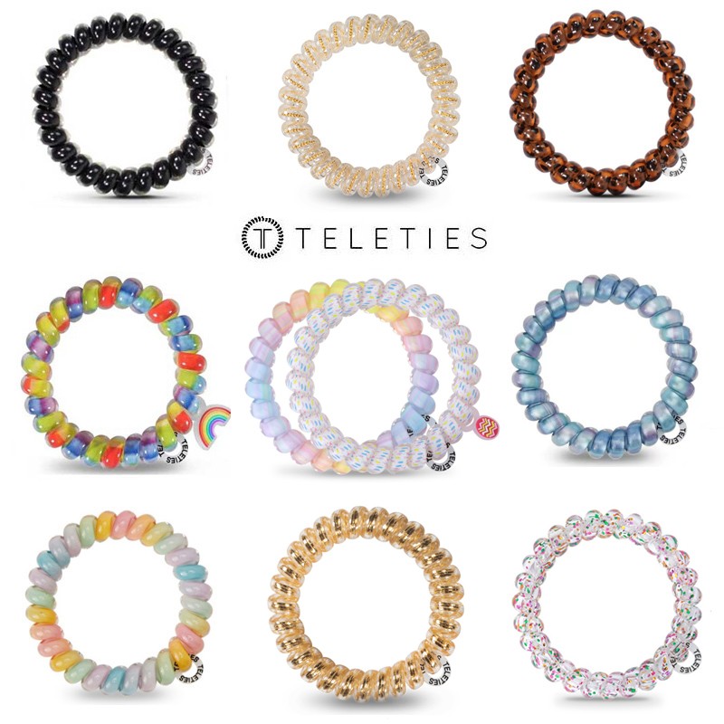 美国TELETIES时尚发圈明星同款女孩彩虹可爱彩色糖果色高马尾甜美