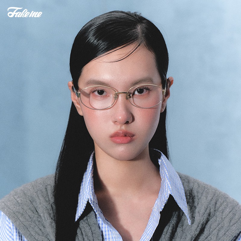Fakeme（达人专属）轻奢椭圆框光学镜ins风可配近视大小姐 Nocap