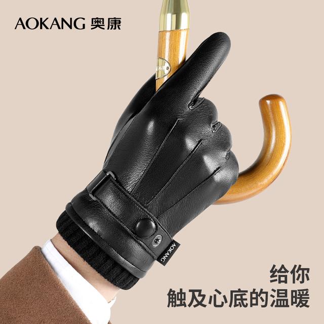 韩国进口秋冬季保暖骑行加厚触屏皮手套男士加大骑车防水防风耐磨