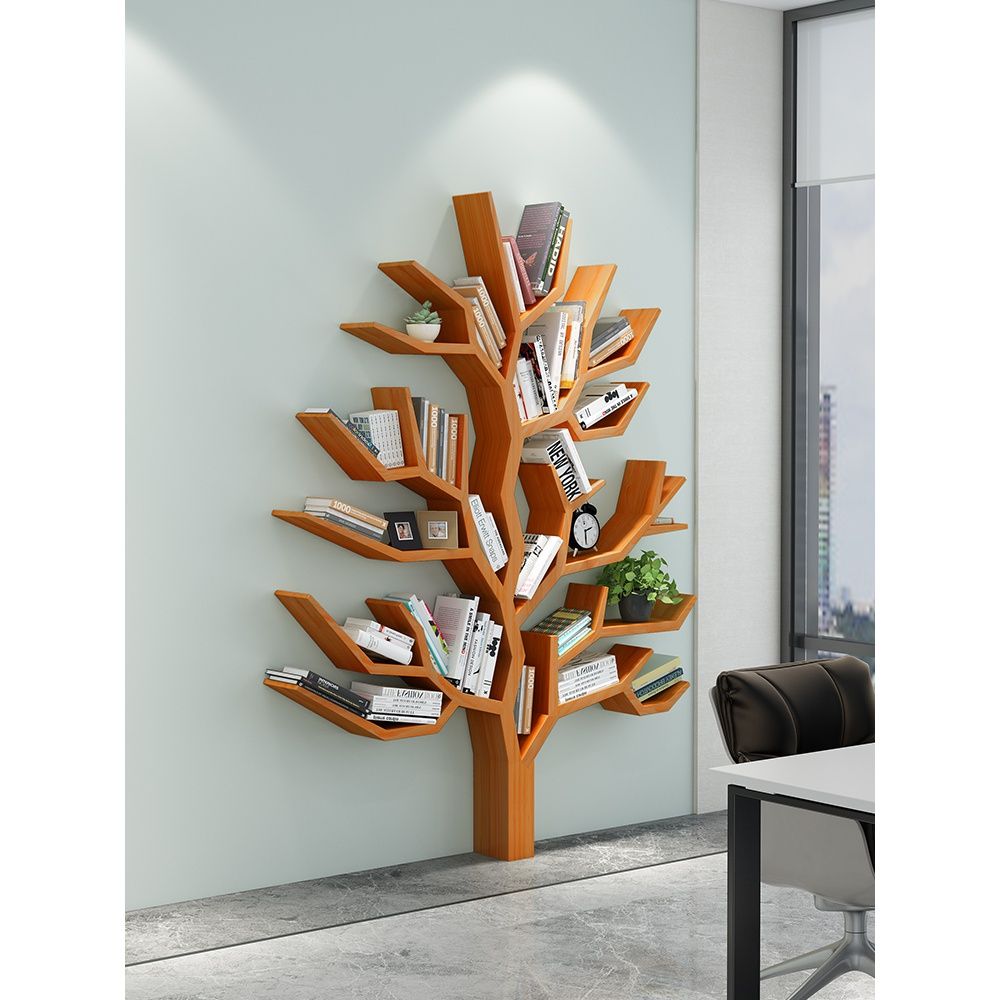【热销10W+】简约现代实木树形书