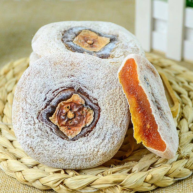 森海柿饼500g大包装陕西特产富平霜降柿饼火晶圆饼柿子饼独立包装