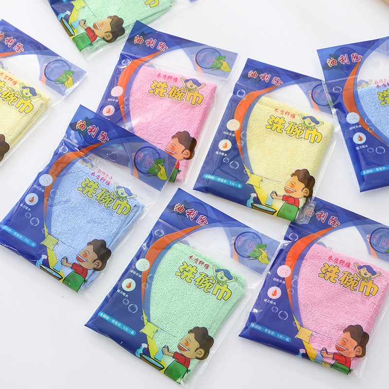 油利除26*26木质不沾油家用洗碗巾厨房抹布除油不粘油碗布吸水