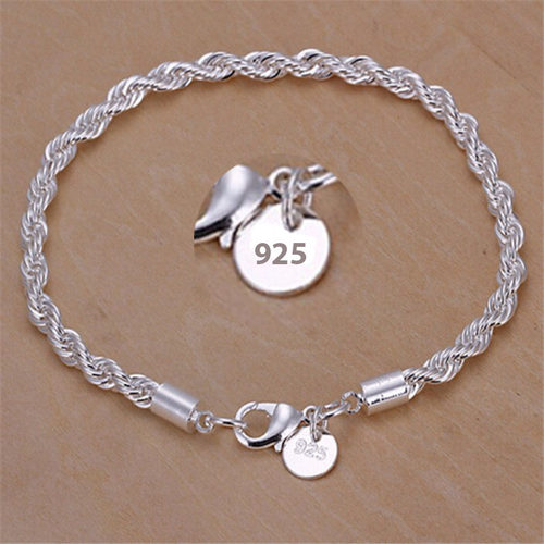 2024New High quality 925 Sterling Silver 4MM Women Men chain