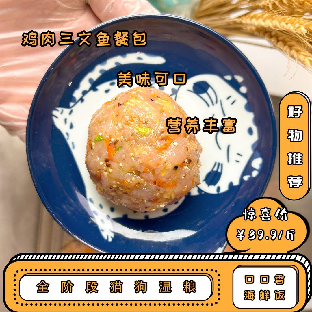 口口香鸡肉三文鱼餐包手工制作湿粮餐包狗猫鲜粮新鲜食材营养即食,宠物/宠物食品及用品,狗卵磷脂/鱼油/海藻粉,淘宝优惠券,粉丝福利购,淘宝优惠卷