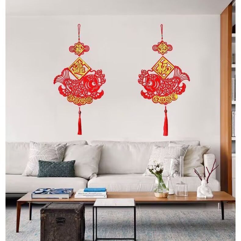 新年中国结挂件对联福字家居装饰