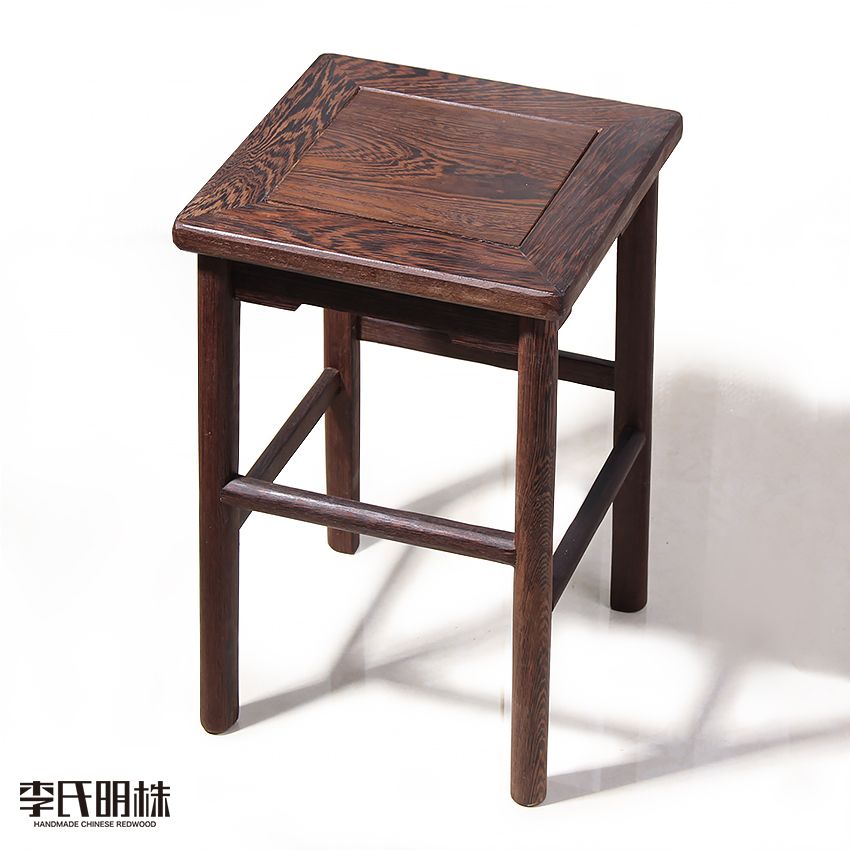 中式仿古实木餐凳手工鸡翅木方凳小户型餐厅凳子红木简约茶凳包邮