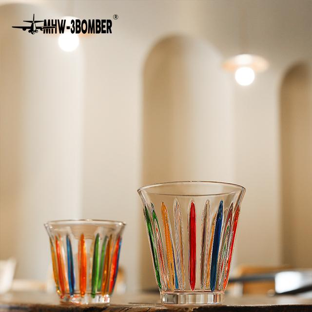 MHW-3BOMBER/轰炸机玻璃杯Wright手绘饮料杯咖啡杯澳白拿铁杯美式