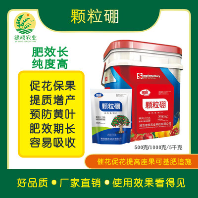 缓施型颗粒硼肥果树小麦槟榔底肥缓施型促花保果减少落果畸形硼肥