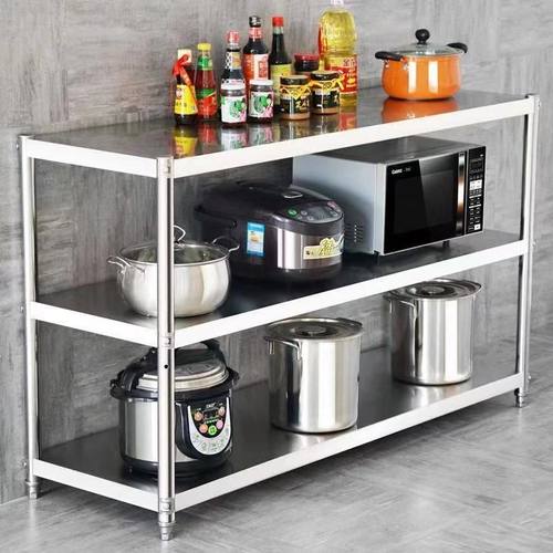 加厚碳钢厨房置物架微波炉烤箱多层收纳架子落地式多功能整理橱柜