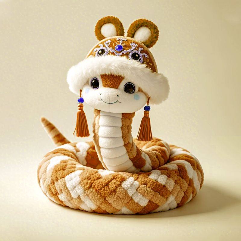 小红书原版蛇年生肖可爱颜值国风毛绒玩偶装饰摆件朋友闺蜜优雅蛇,玩具/童车/益智/积木/模型,毛绒/玩偶/公仔/布艺类玩具,淘宝优惠券,粉丝福利购,淘宝优惠卷