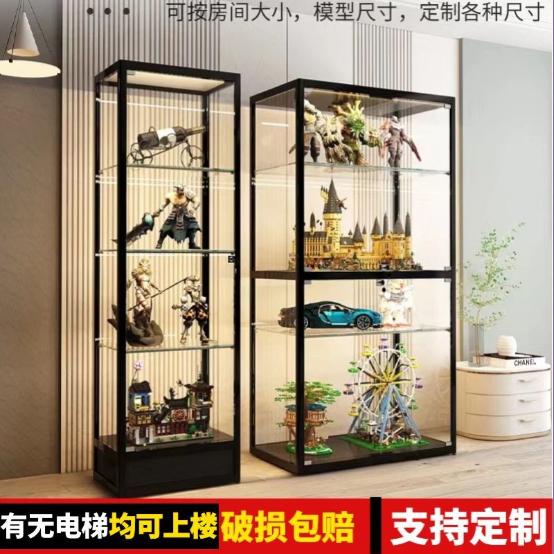 手办玻璃展示柜透明展示架产品陈列柜礼品模型家用乐高货架化妆柜