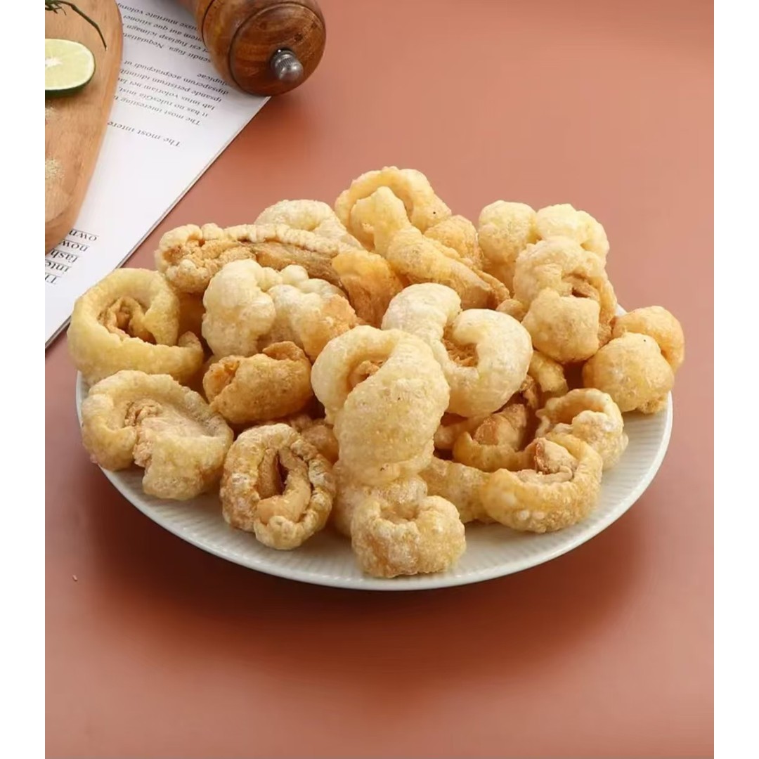 潮汕特产扑肉炸猪肉皮带肉酥脆即食猪皮干货零食火锅炒菜500克