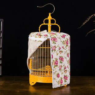 新款塑钢圆笼虎皮鹦鹉鸟笼玉鸟笼芙蓉相思黄雀马料金青洗澡笼