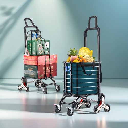 买菜小拉车购物车手拉车爬楼可折叠家用拉杆老年人拖车夏日旅行