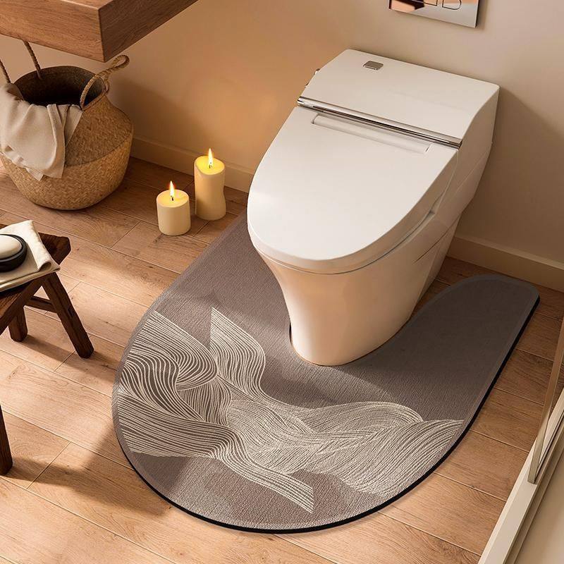 马桶脚垫u型脚踏吸水坐便地浴室厕所防滑围垫家用垫子速干