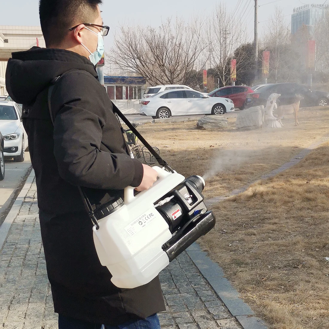 电动5L超低容量喷雾器 CS3030锂电室内消杀雾化机 单位防疫消杀用