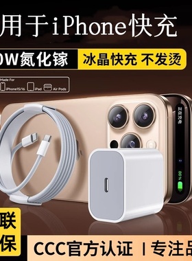 坦吉尼专用于苹果16Promax30W充电器15Pro数据线iPhone14PD电源适配器13Pro/12充电线通用氮化镓快充插头套装
