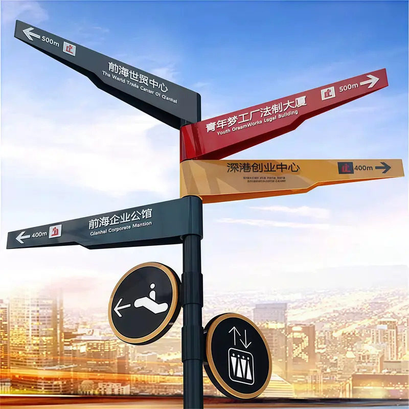 指路牌指路牌箭头网红停车场立式景区公园定制户外指引牌创意打卡