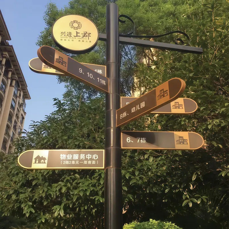 指路牌指引牌网红公园创意打卡定制停车场户外景区指路牌箭头立式