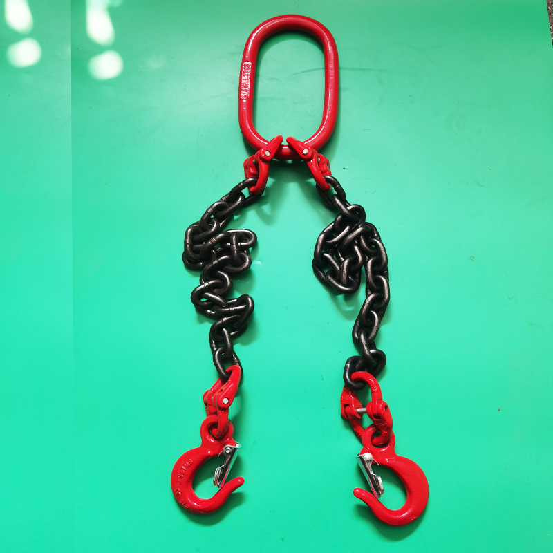 双链吊勾模具吊环专用吊链四腿四链组合起重索具链双腿链条吊具勾