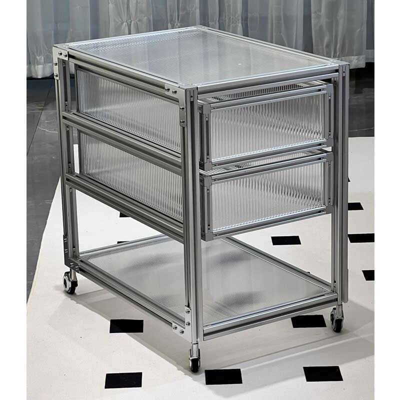 家用收纳手推车可移动多层展示架文件柜厨房茶水柜办公床头柜矮柜