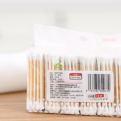 CEO希艺欧棉签竹棒双头一次性无菌棒掏耳朵卸妆大头家用便携袋装