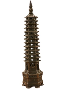 文昌塔摆件13层纯铜孩子书房桌面办公室9层宝塔装饰品