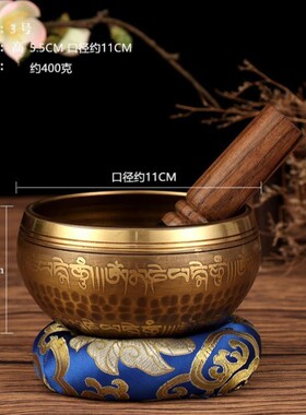 佛音钵尼泊尔满月钵纯铜钵碗音钵音碗手工音疗颂钵盂瑜伽采耳全套