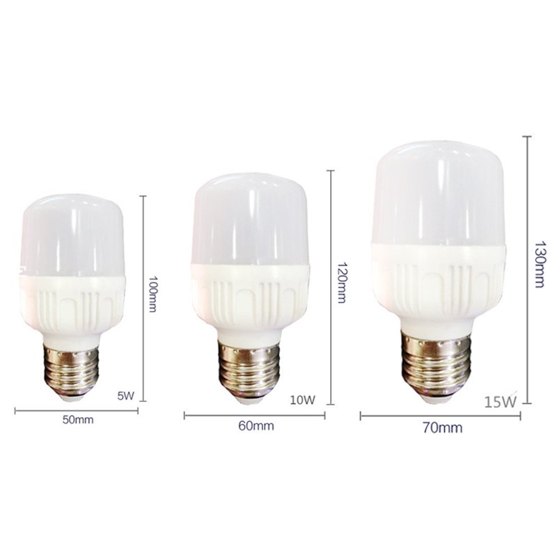 E27螺口LED灯泡平头5w10w15w20w30w防水防尘家用室内超亮节能灯