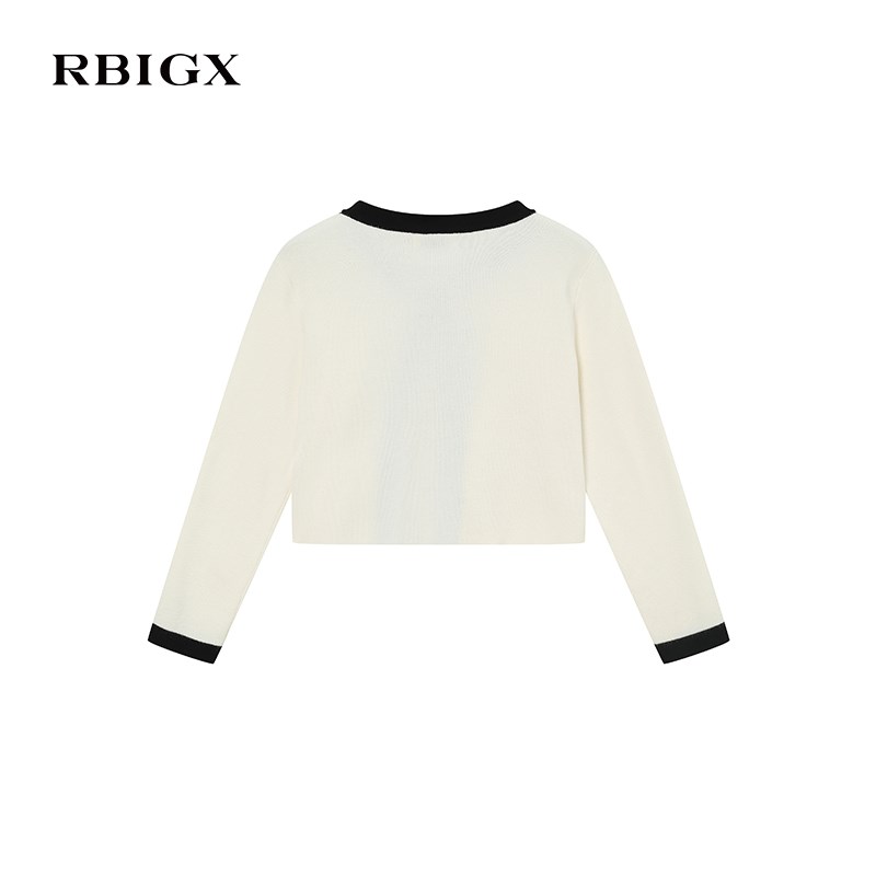 RBIGX瑞比克童装2025春季新款甜美百搭设计感贵族公主毛衫开衫