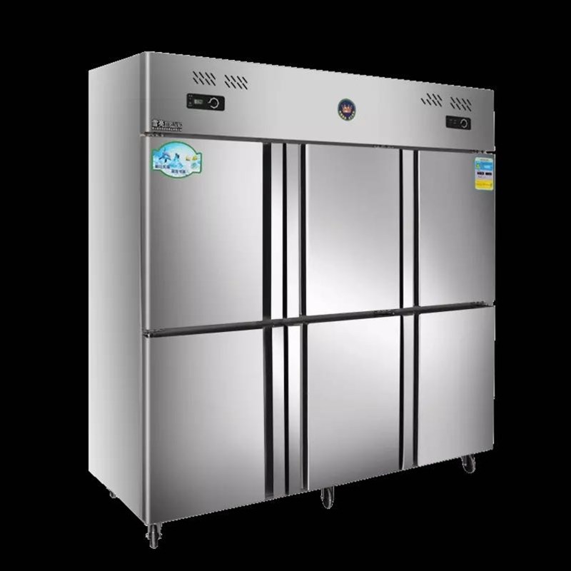 雪亮冰柜商用展示冷藏保鲜冷冻柜厨房双温立式大容量四开门冰柜