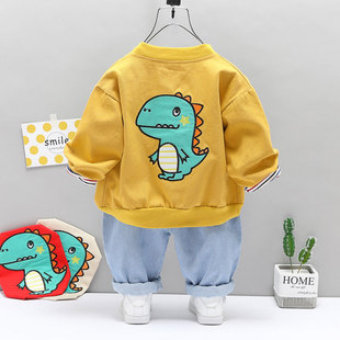 儿童装外套装1周岁2到3岁半4宝宝男童春装秋天女男孩薄款夏装衣服