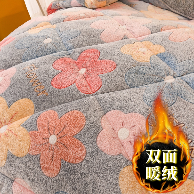 羊羔绒加厚被子冬被双面毛绒单人学生宿舍盖被双人棉被褥太空被芯