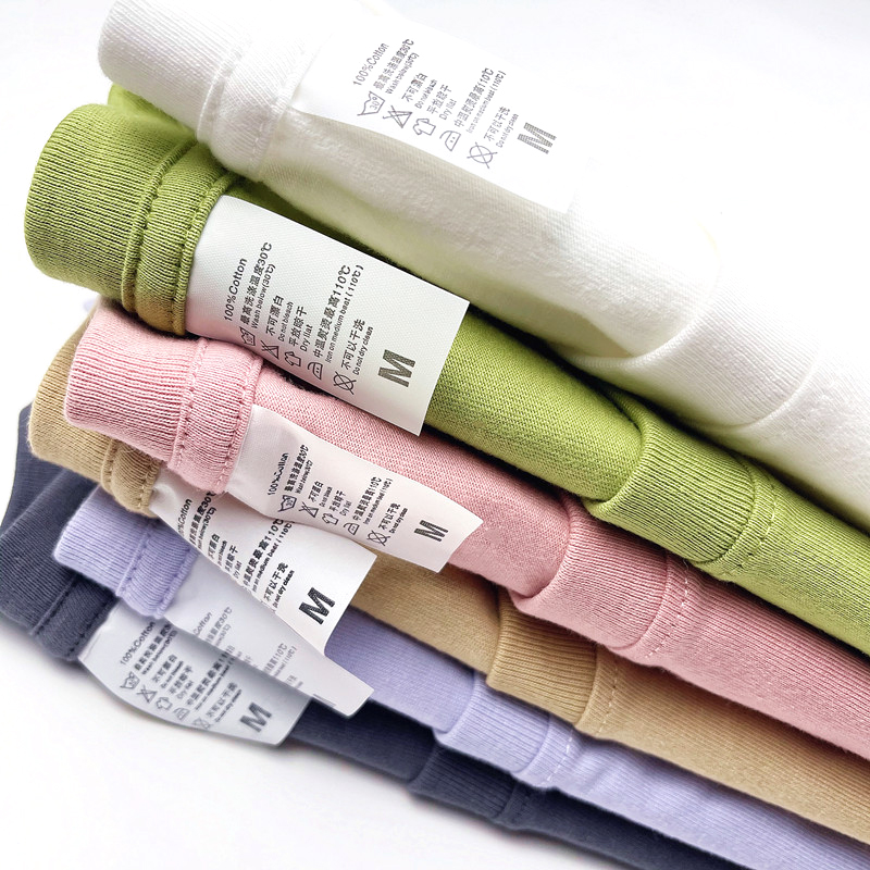 200G重磅日单短袖T恤纯棉纯白色不透男女打底衫圆领春夏 无缝桶织