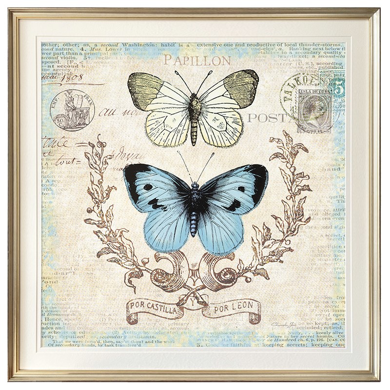 简约美式客厅沙发背景花鸟背景画简美轻奢蝴蝶蜻蜓卧室床头装饰画图片