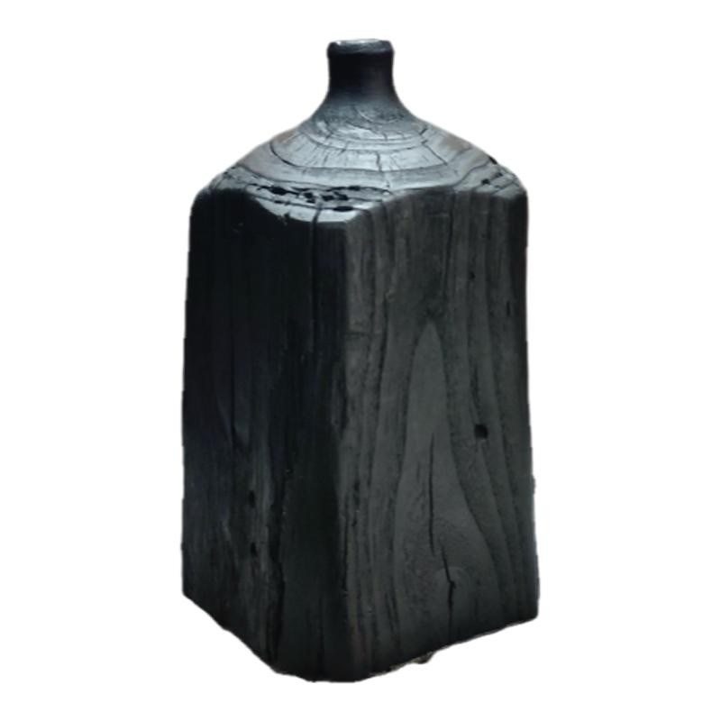 木制花瓶摆件禅意实木插花客厅中式餐桌民宿小花器家居装饰侘寂风