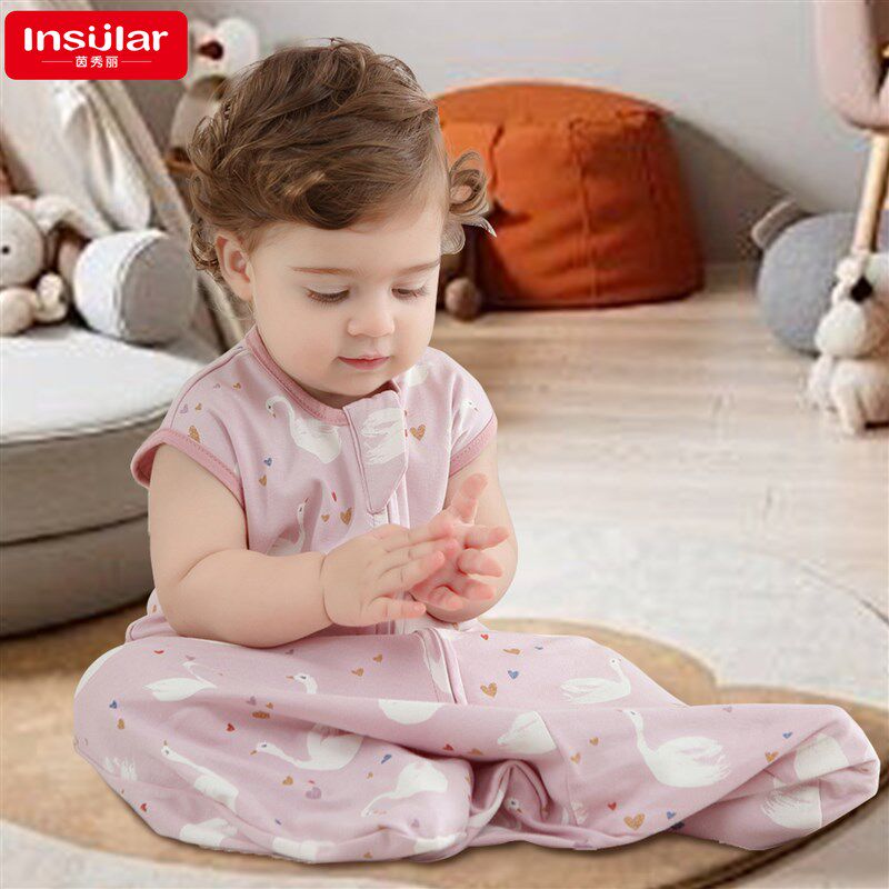 茵秀丽春夏薄款儿童背心睡衣防惊跳宝宝防踢被婴儿睡袋(0.-18个月