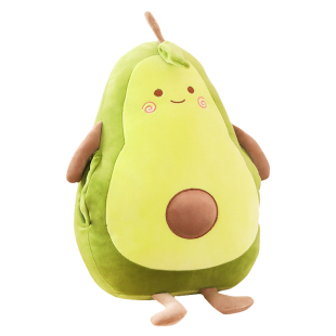 暖手抱枕插手公仔牛油果毛绒玩具可爱网红女生睡觉床上大号暖手捂