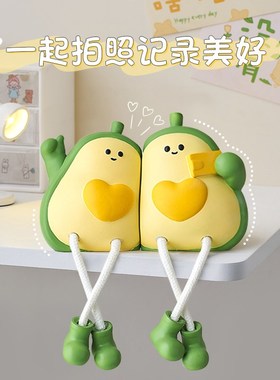 创意可爱情侣吊脚娃娃摆件家居饰品卡通客厅电视柜置物架桌面玩偶