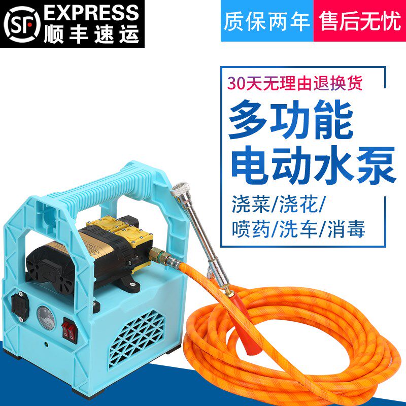 电动喷雾器农用手提式自吸打药洗车机家用浇花淋菜户外充电抽水泵