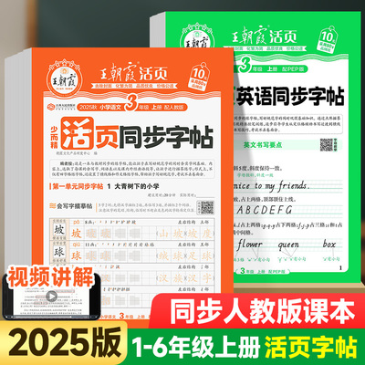 小学语文英语同步字帖人教版正版
