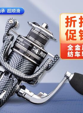 全金属渔轮18轴无间隙纺车轮钓鱼竿海竿M轮路亚轮卷线器鱼线轮