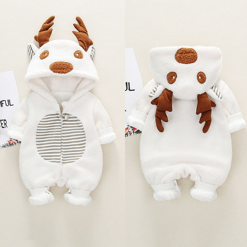 网红婴儿衣服男女宝宝0-12个月春季外出K服抱衣可爱超萌连体衣春